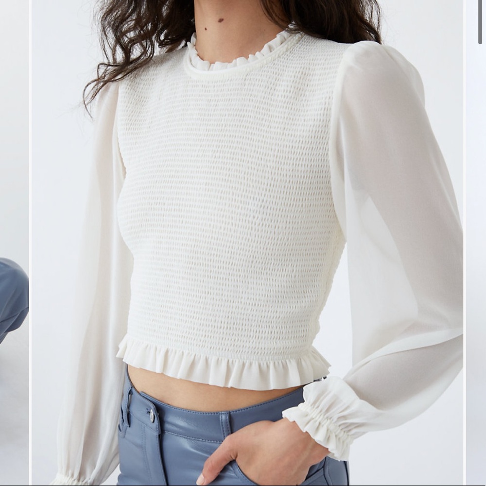 Aritzia Yellow Tempest Blouse (size Medium)